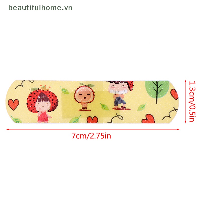 Bộ 120 Miếng Dán Vết Thương Thoáng Khí Chống Thấm Nước Họa Tiết Hoạt Hình Cho Bé
