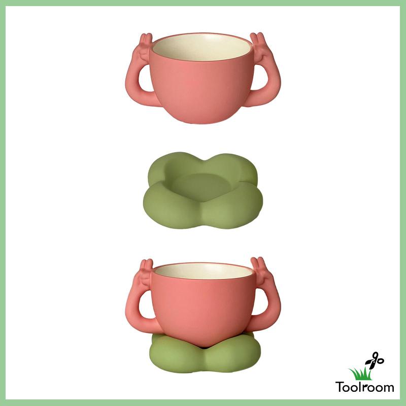 Cốc Sứ Uống Trà Sữa / Cà Phê / Nước Ép Thiết Kế Độc Đáo Tiện Dụng Cho Gia Đ