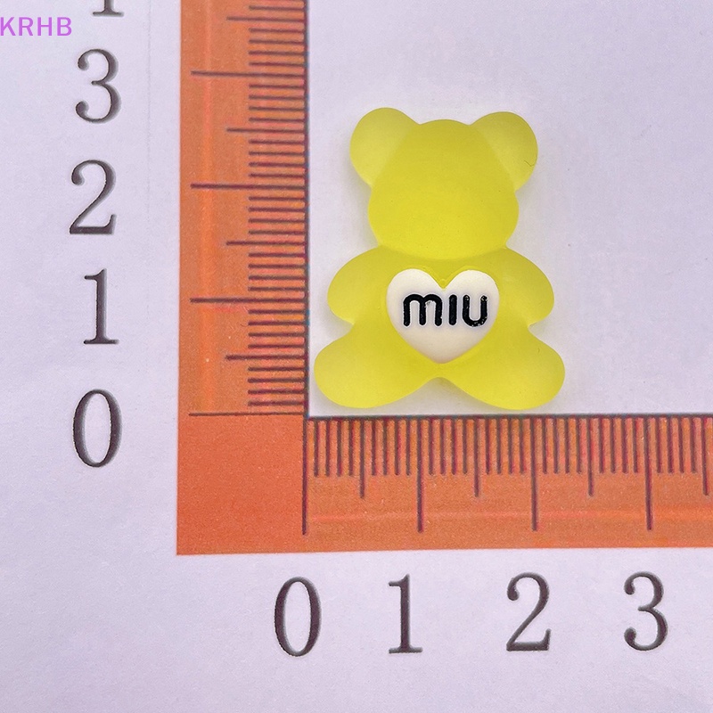 Bộ 2 Miếng Dán Hình Gấu Bằng Nhựa Phát Quang Trang Trí Bảng Điều Khiển Xe Hơi / Nhà Cửa / Sân Vườn Diy Mới