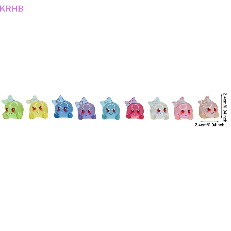 Set 5 Mặt Dây Chuyền Ba Chiều Bằng Nhựa Phát Quang Hình Hoạt Hình Dễ Thương Trang Trí DIY Mới