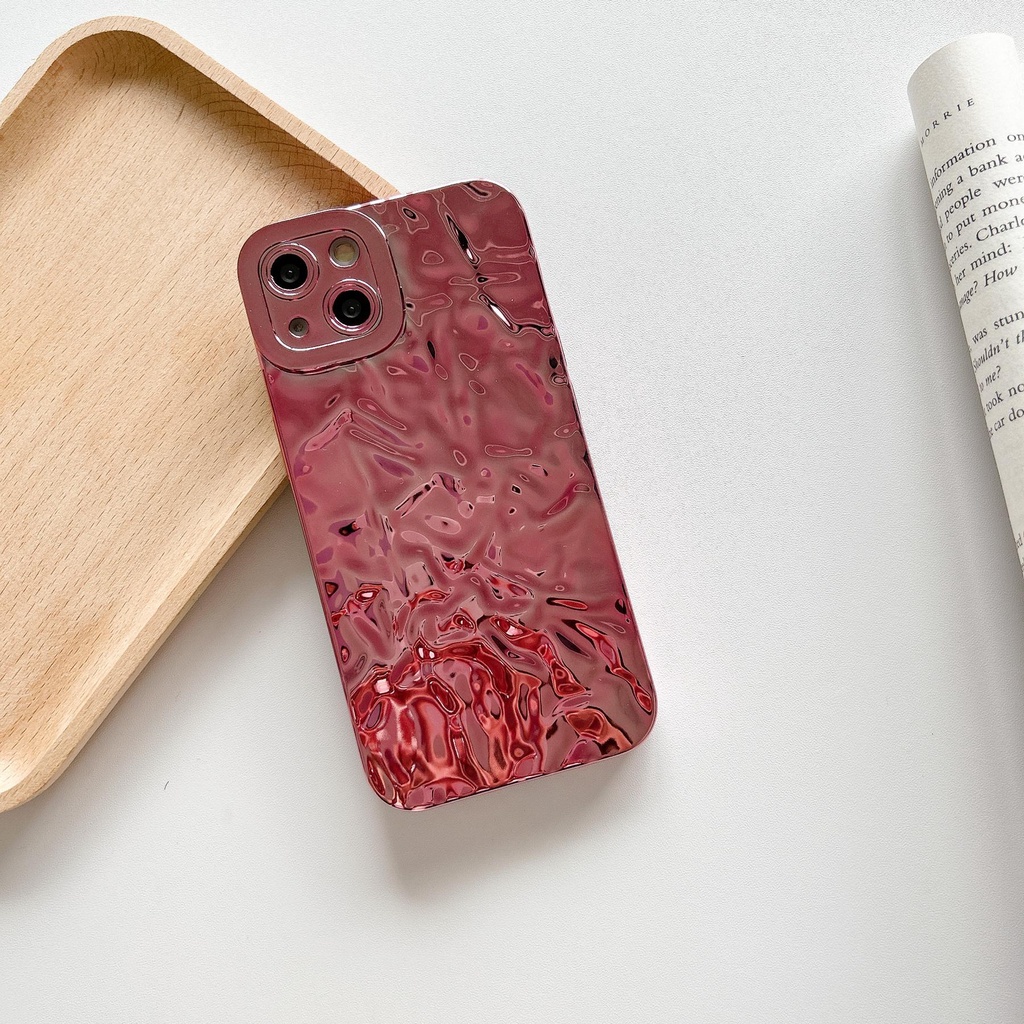 Ốp Điện Thoại PC Cứng Họa Tiết Vân Đá Màu Trơn Thời Trang Chống Rơi Cho iPhone 14 13 12 11 PRO MAX XR XS 7 / 8 Plus