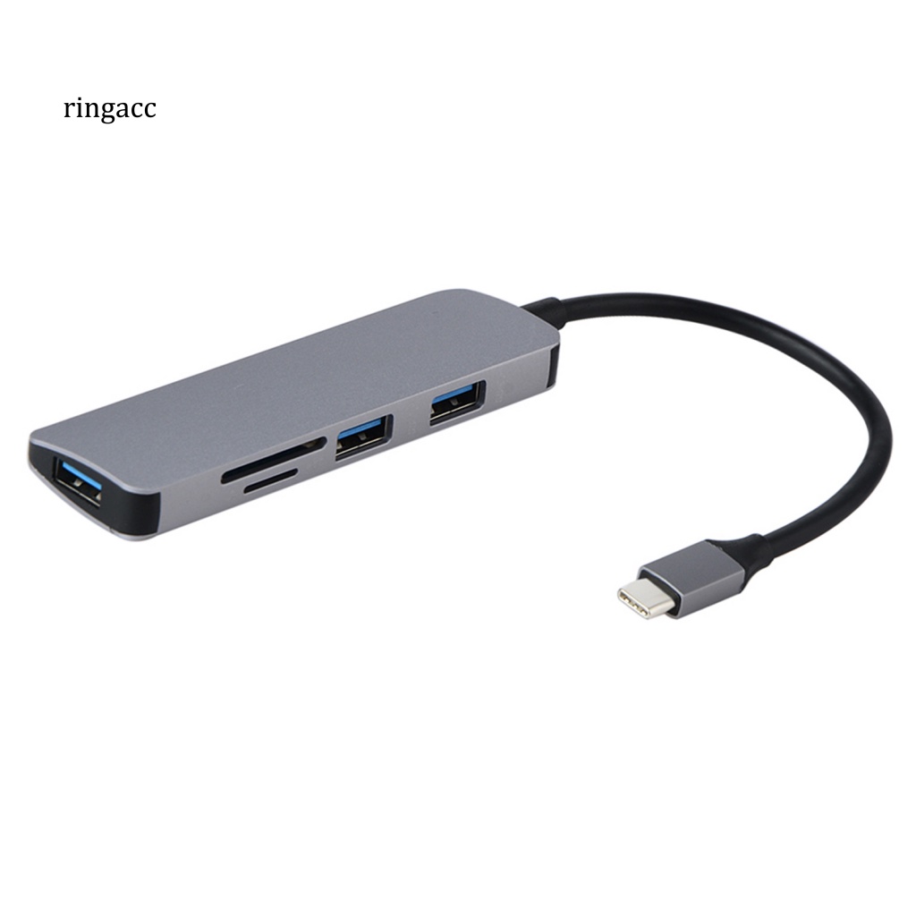 Đầu Đọc Thẻ Nhớ Chuyển Đổi 5 Trong 1 3 Cổng USB 3.0 Type c Sang SD TF HUB