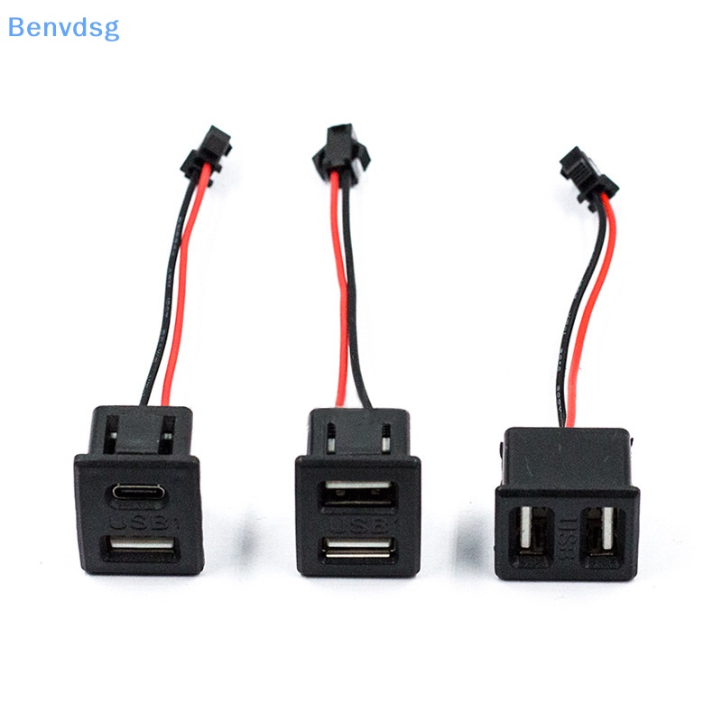 Ổ Cắm Sạc Hai Cổng USB Type-C Kèm Dây Cáp Kết Nối Tiện Dụng