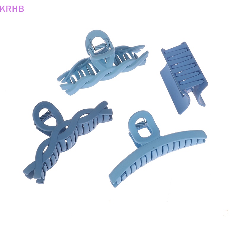 Set 8 Kẹp Tóc Càng Cua Màu Trơn Thời Trang Cho Nữ Mới