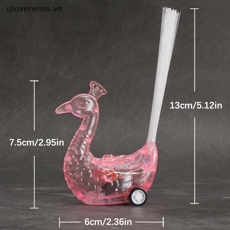 Uloveremn Bộ 3 Đèn LED Hình Con Công Phát Sáng Dùng Để Trang Trí