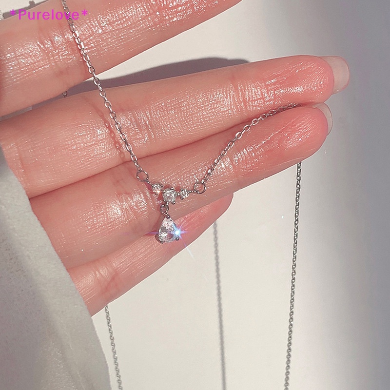 Vòng cổ Mặt Hình Giọt Nước Đính Đá Thời Trang Cho Nữ Mới