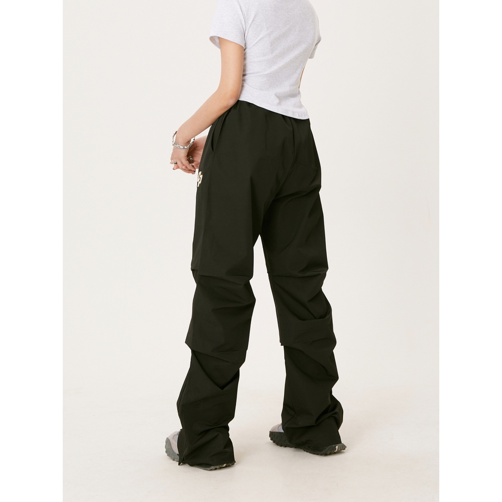 Xixi Quần Thể Thao Ống Rộng Phối Dây Rút Thời Trang Retro Mỹ Dành Cho Nữ