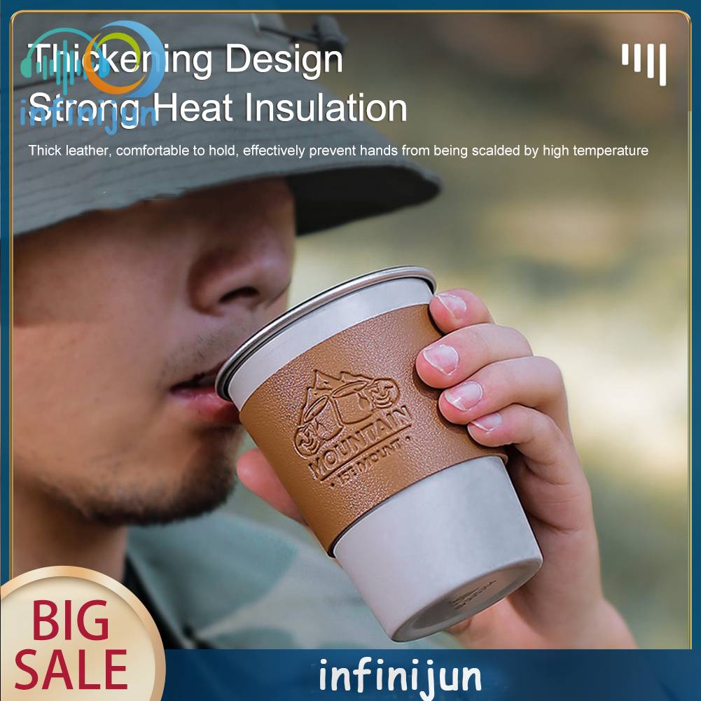 Vỏ Bọc Cốc Cà Phê Mang Đi Cắm Trại / Leo Núi Kiểu Vintage