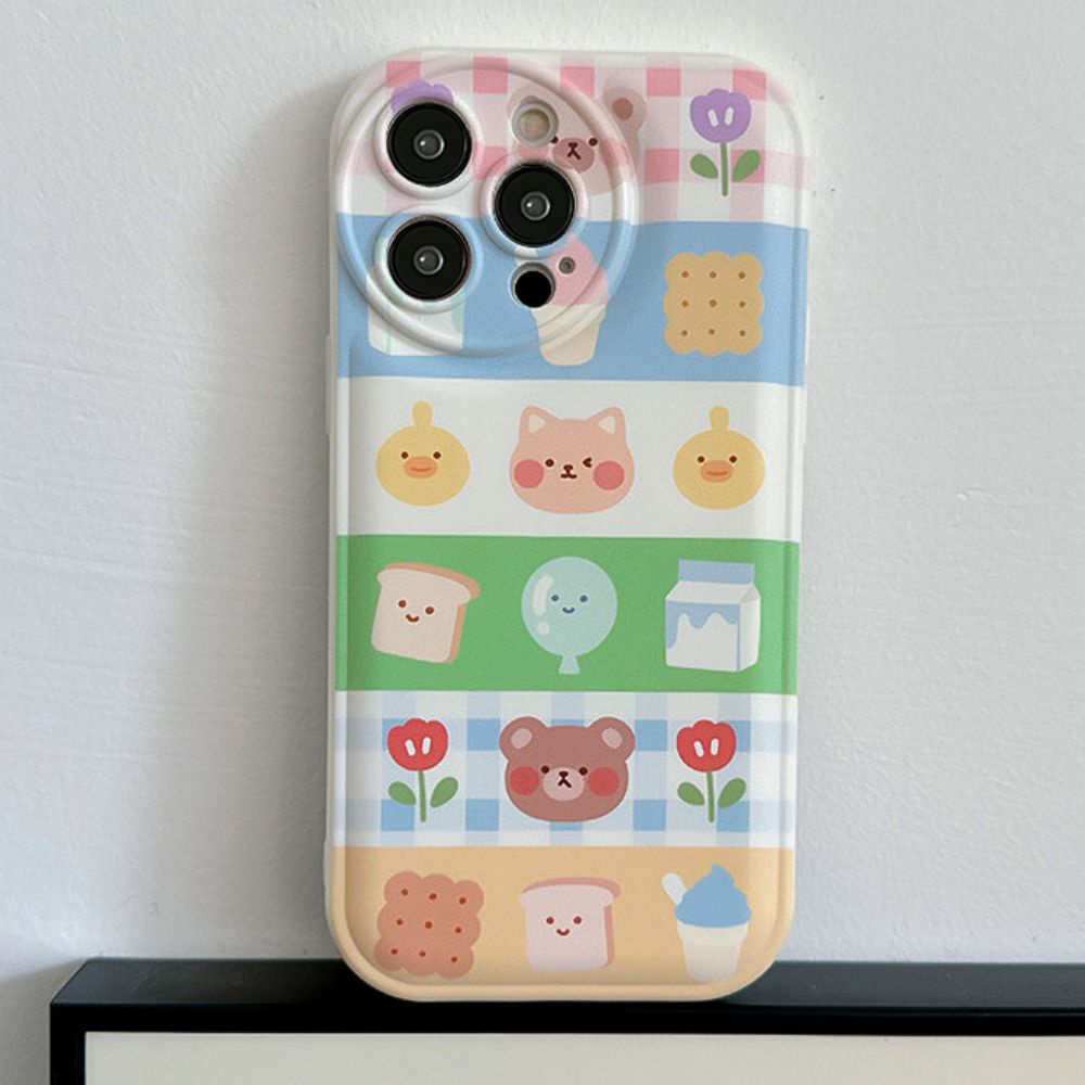 Ốp Điện Thoại TPU Mềm Chống Sốc In Hình Thú Hoạt Hình Dễ Thương Cho IPhone 11 14 13 12 Pro Max