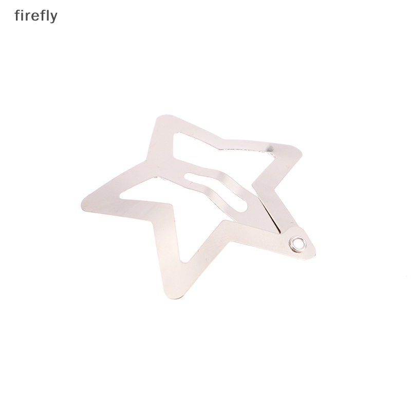 Set 4 Kẹp Tóc BB Hình Ngôi Sao Màu Sắc Tối Giản Cho Nữ