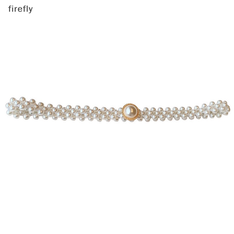 [firefly] Thắt Lưng Chuỗi Ngọc Trai Lớn Co Giãn Trang Trí Kim Cương Thời Trang Giản Dị Dễ Phối Đồ Phong Cách Gothic Dành Cho Nữ