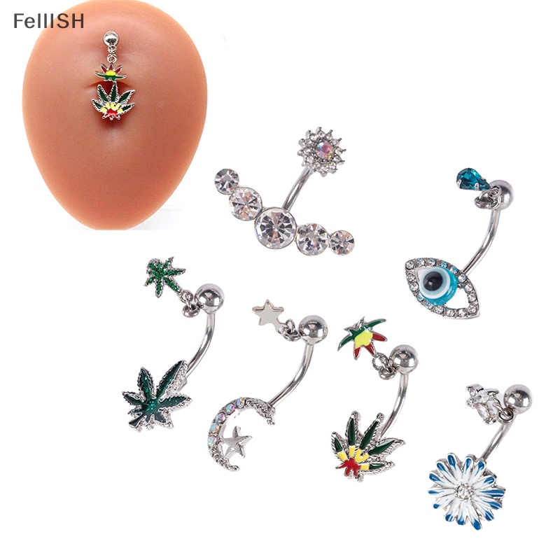 1 Khuyên Rốn Hình Trái Tim / Lá Phong / Mặt Trăng Thời Trang 439br