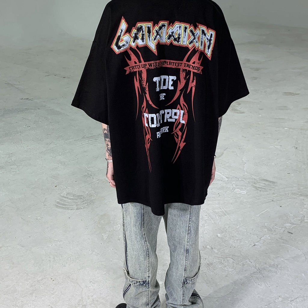 Áo Thun Tay Ngắn Cổ Tròn Dáng Rộng In Chữ Thời Trang Mùa Hè Cho Các Cặp Đôi