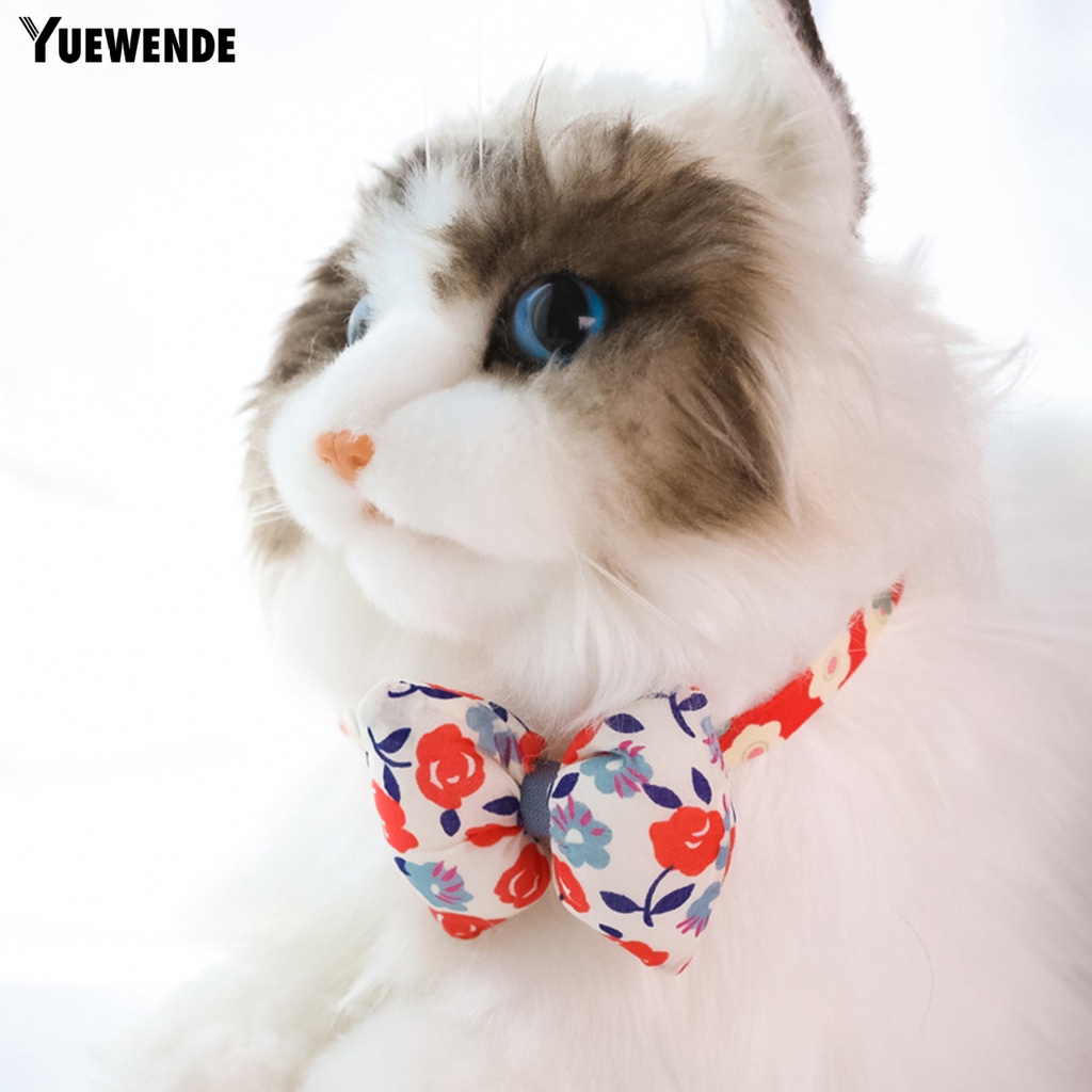 Nơ Đeo Cổ Thoáng Khí Họa Tiết Hoa Dễ Thương Cho Thú Cưng