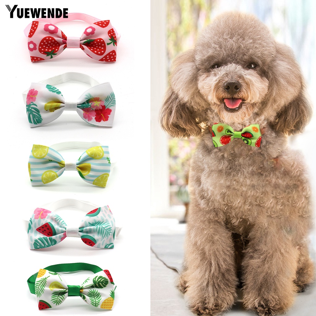 Yq.e Phụ Kiện Vòng Cổ Thắt Nơ In Họa Tiết Chấm Bi Dễ Sử Dụng Trang Trí Dành Cho Thú Cưng
