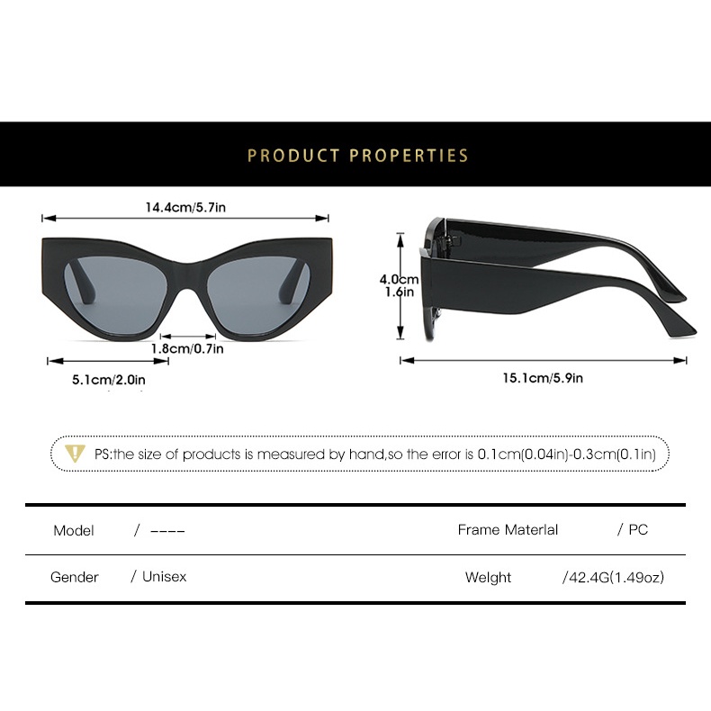 Kính Mát Mắt Mèo Chống Tia UV400 Phong Cách Âu Mỹ Mới Năm 2023