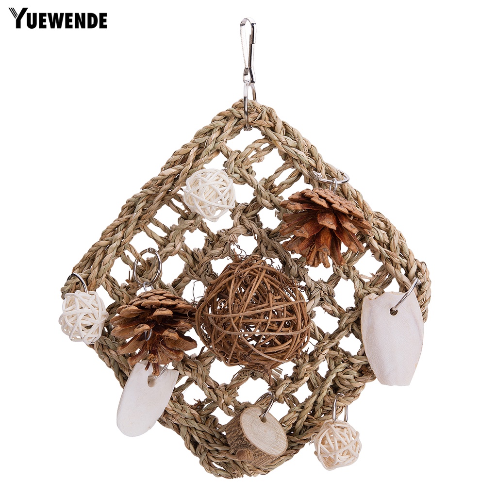 Yq.e Đồ Chơi Chất Liệu Tự Nhiên Trọng Lượng Nhẹ Chống Cắn Mài Răng Cho Chim Vẹt