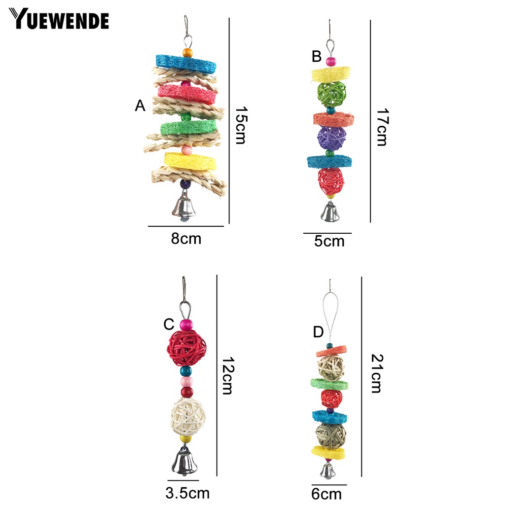 Đồ Chơi Gặm Nhấm Bằng Tay Khối Lượng Nhẹ Chống Cắn Dễ Lắp Đặt Làm Sạch Răng Cho Chim Vẹt