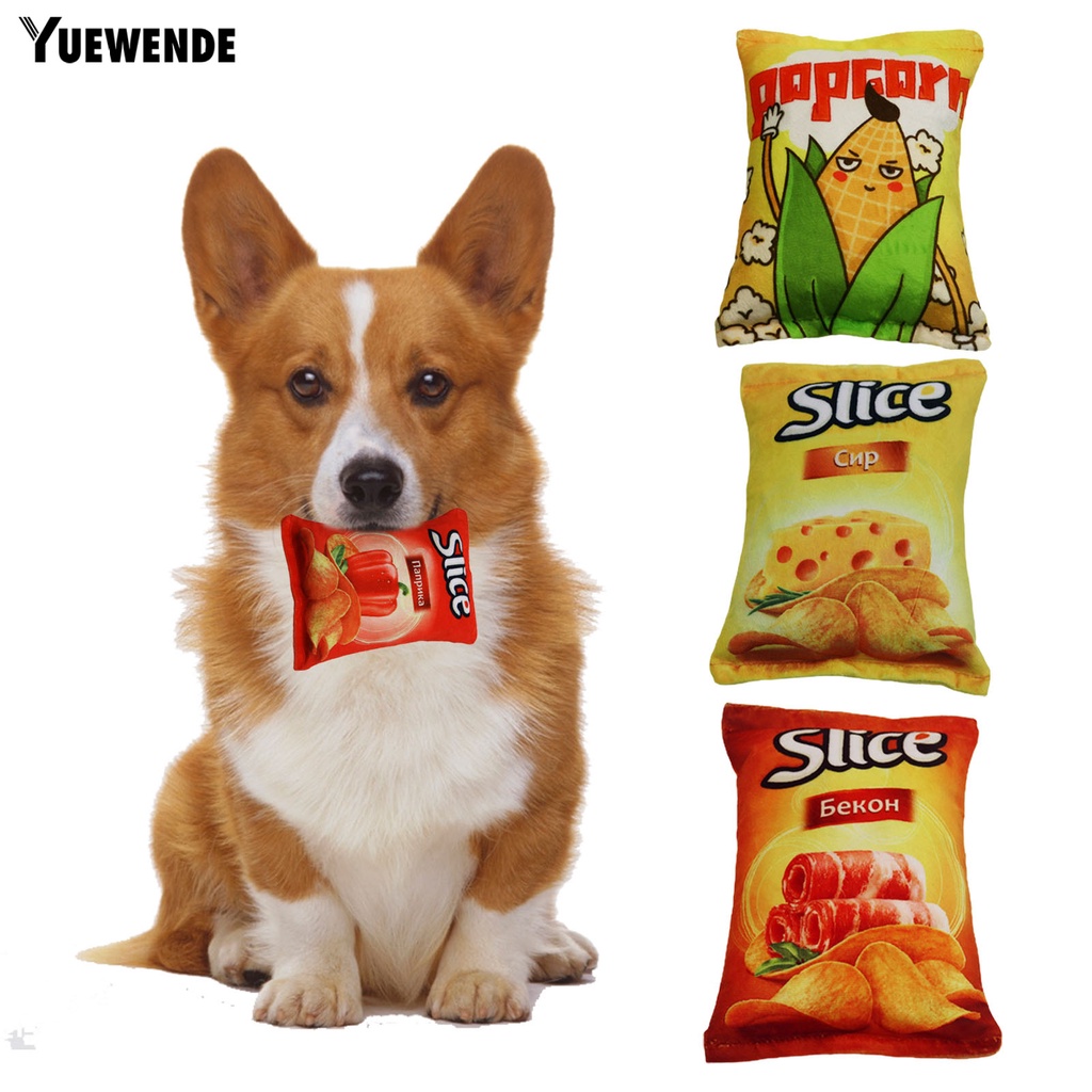 Đồ Chơi Mềm Chống Cắn Phát Ra Âm Thanh Hình Khoai Tây Chiên Cho Thú Cưng