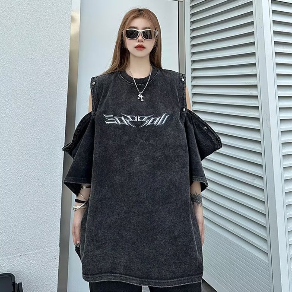 Áo Thun Cotton Tay Ngắn Dáng Rộng Phong Cách Đường Phố Mỹ Thời Trang Mùa Hè Cho Nam Và Nữ