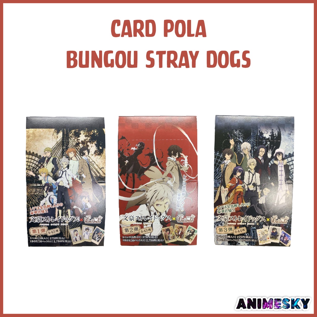 Pack nhân phẩm polaroid Bungou Stray Dogs chính hãng - thẻ anime Văn hào lưu lạc