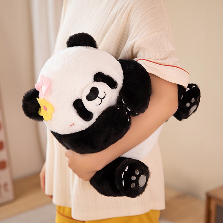 Gấu Trúc Nhồi Bông Màu Trắng Đen Dễ Thương