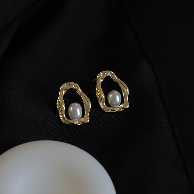 Khuyên Tai Đính Ngọc Trai Tự Nhiên Cao Cấp Phong Cách Hàn Quốc 2023