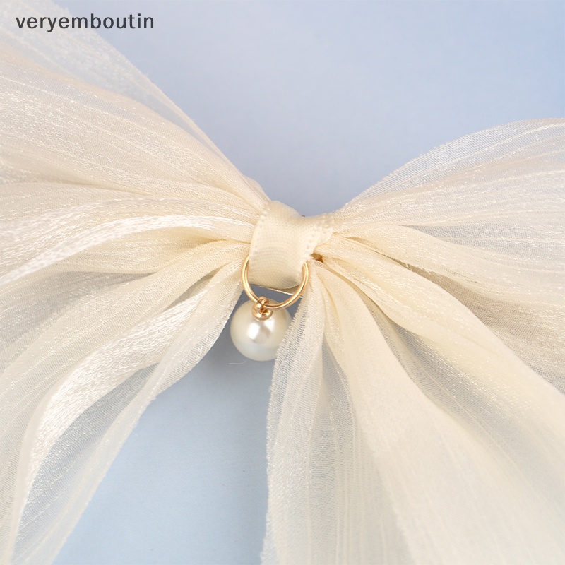 Kẹp Tóc Nơ Màu Trắng Đen Thời Trang Mùa Xuân Cho Nữ