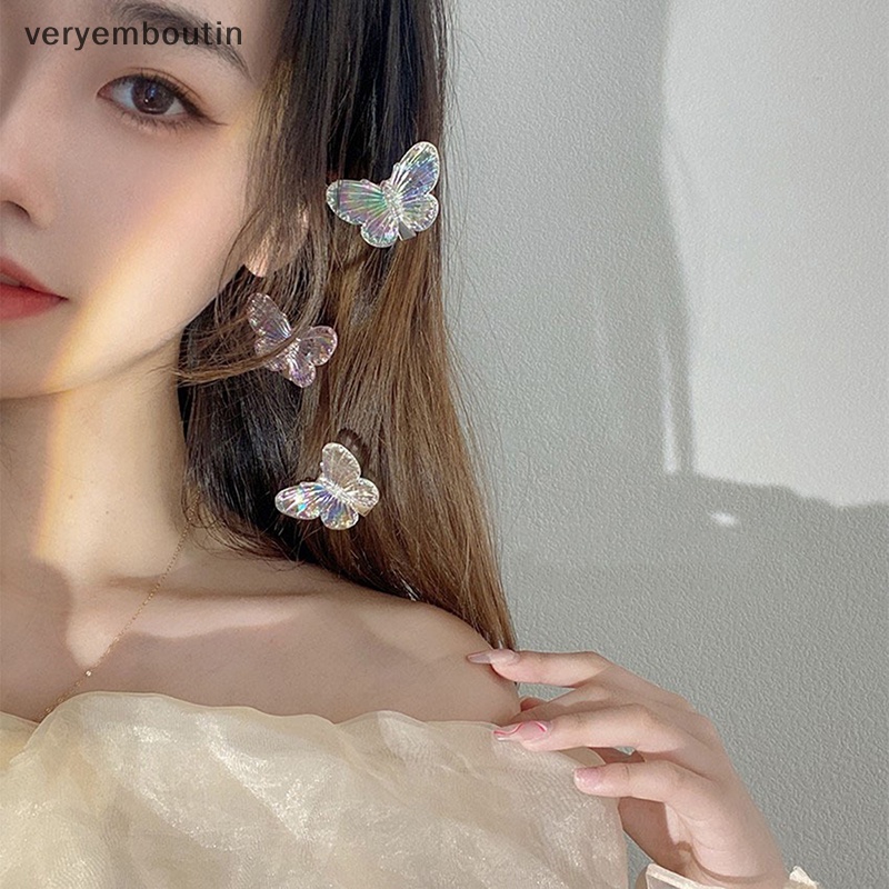 Set 5 Kẹp Tóc Hình Bướm Trong Suốt Thời Trang Cho Nữ
