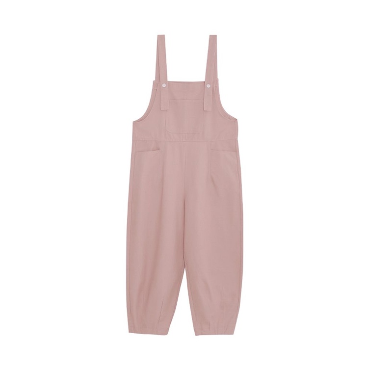 Quần Yếm Mỏng Màu Hồng Phối Khóa Trái Tim Dễ Thương Ngọt Ngào Cho Nữ