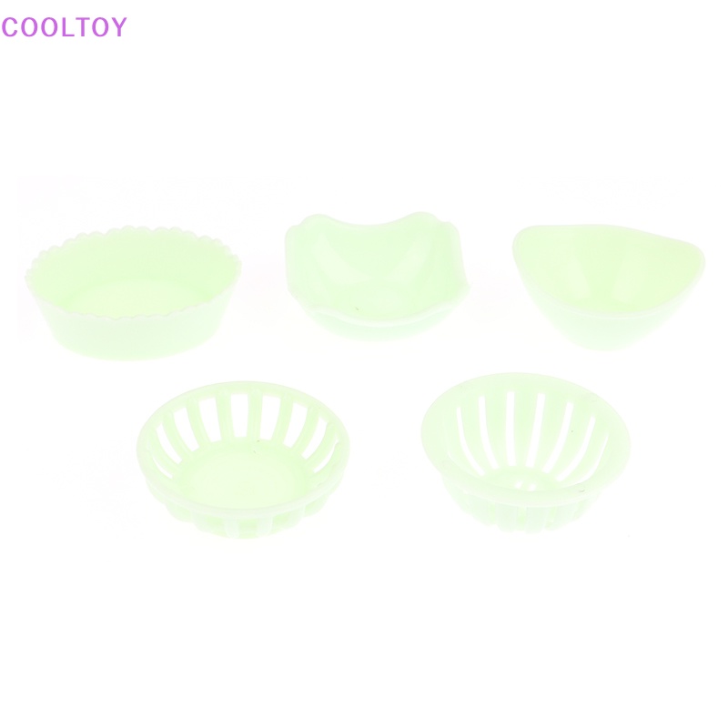 Bộ 5 Giỏ Đựng Trái Cây / Rau Củ Quả Mini Trang Trí Nhà Búp Bê DIY