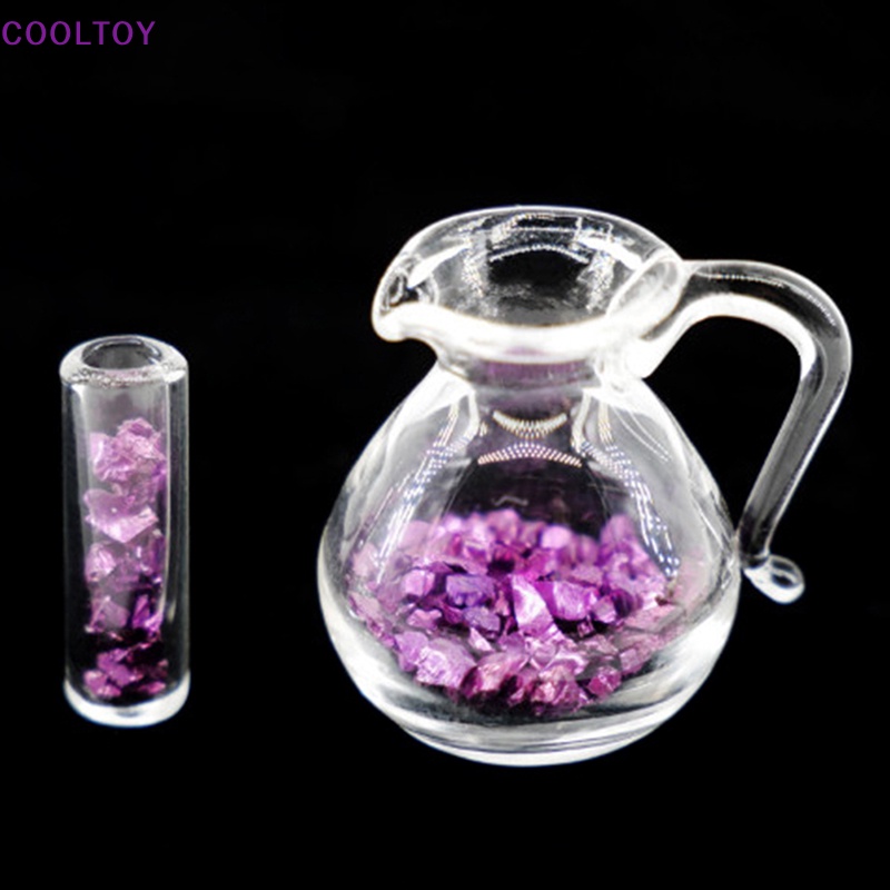 Mô Hình Bình Nước Ép Trái Cây Mini Bằng Kính Thủy Tinh Trang Trí Nhà Búp Bê 1 / 12