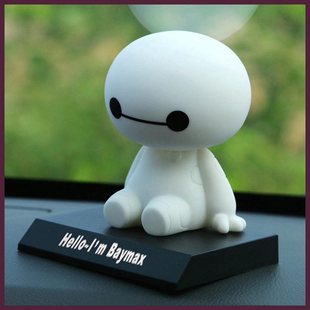 Đồ trang trí Nhân Vật Baymax Hoạt Hình Lắc Đầu Bằng PVC Trang Trí Nội Thất Xe Hơi