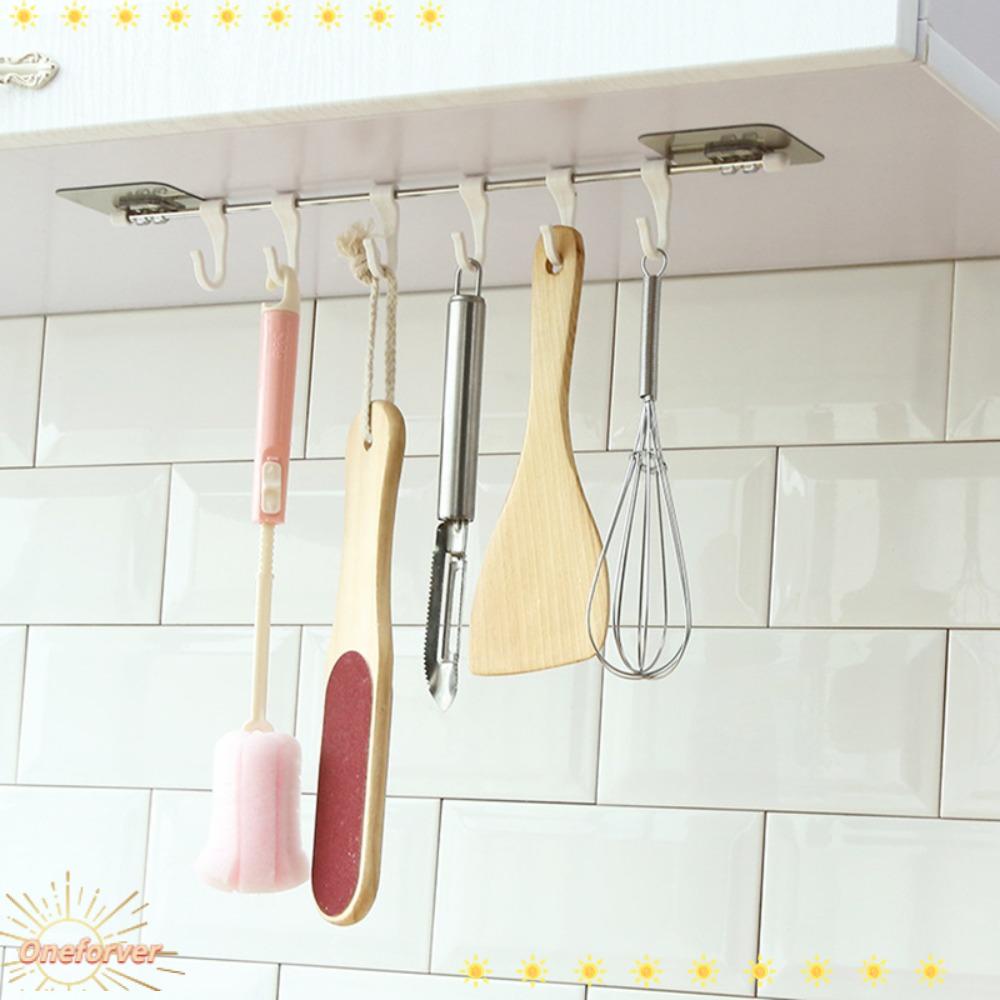 Giá Treo Khăn Bằng Thép Không Gỉ 6 Móc Tiện Dụng Cho Nhà Bếp