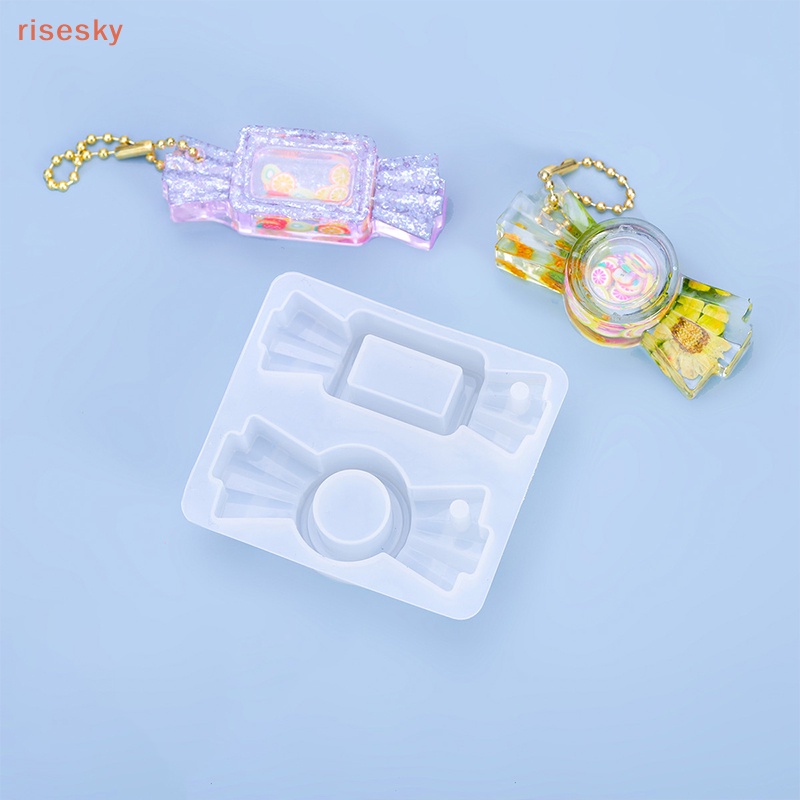 Khuôn Silicone Làm Móc Khóa / Đồ Trang Sức Hình Viên Kẹo Lắc Dầu Bằng Epoxy UV DIY
