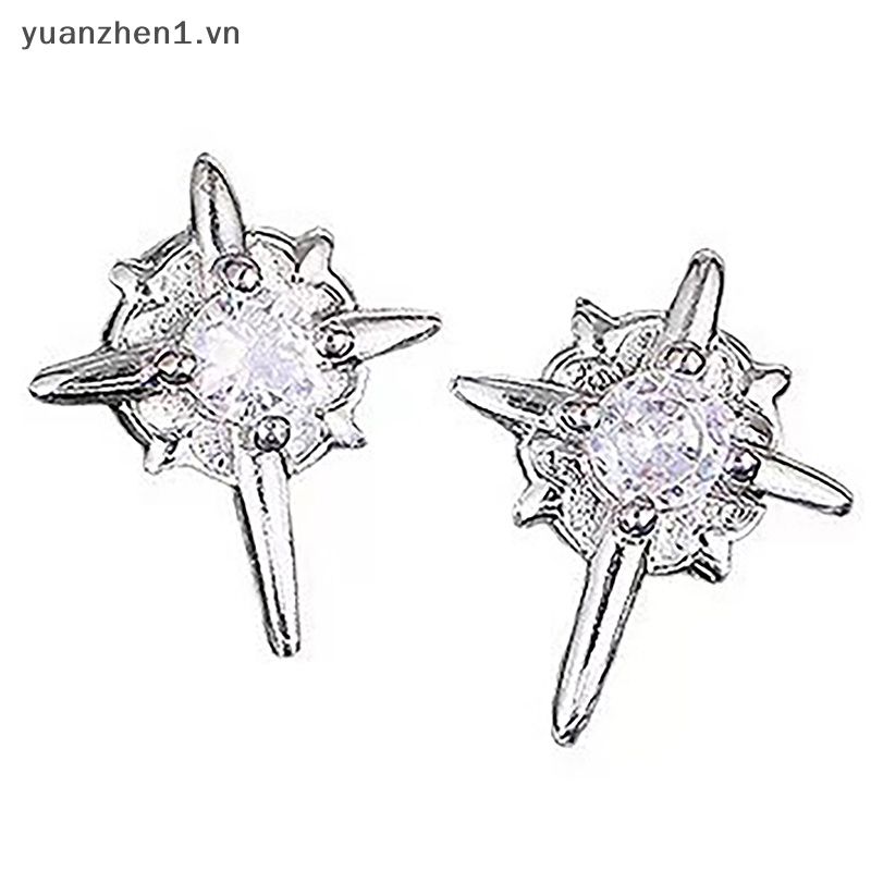 Bông Tai Nam Châm Hình Ngôi Sao Đính Pha Lê Phong Cách Hàn Quốc Thời Trang Cho Nữ