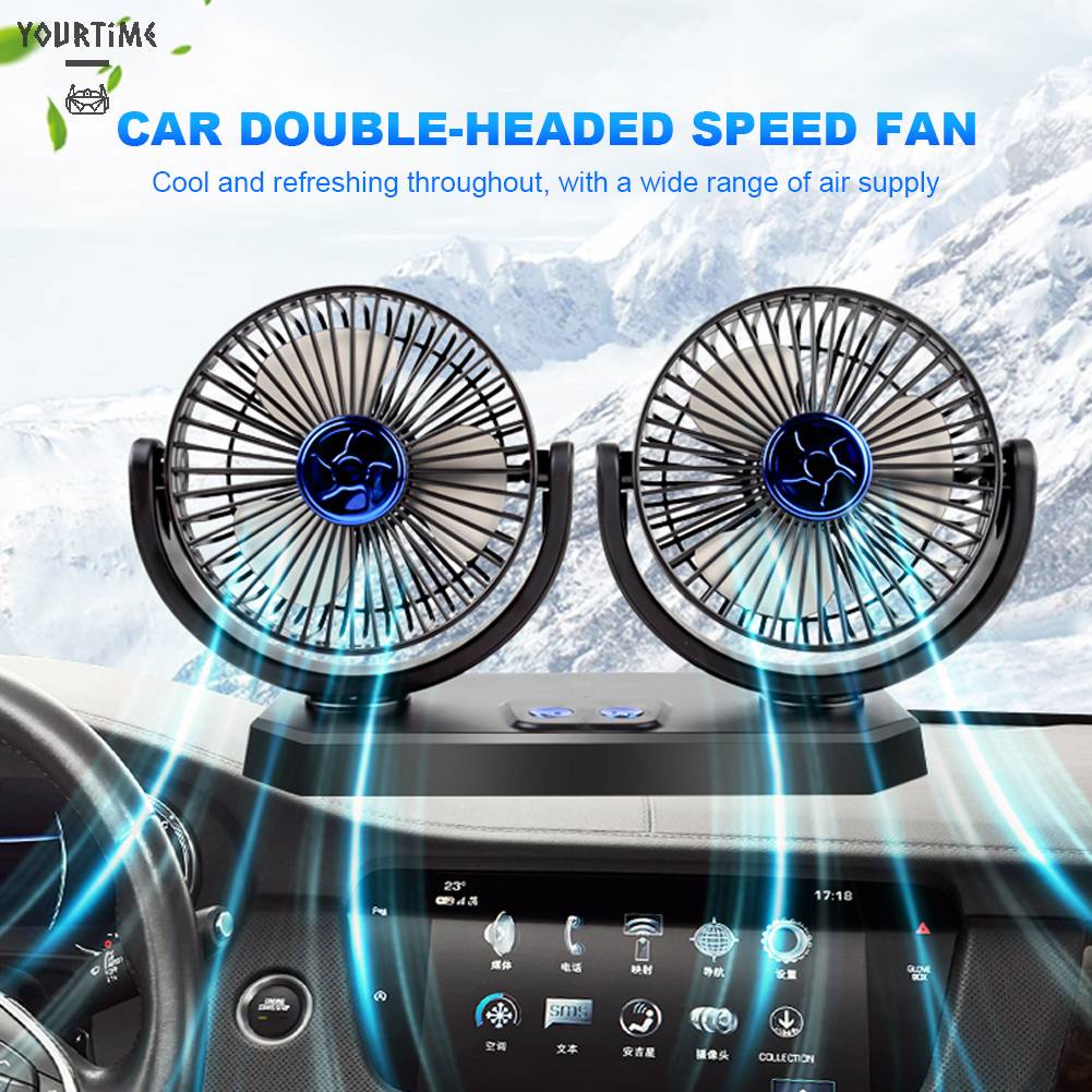 Quạt Thông Gió Tự Động Hai Đầu 3 Bánh Răng 12 / 24V Dành Cho Gia Đình