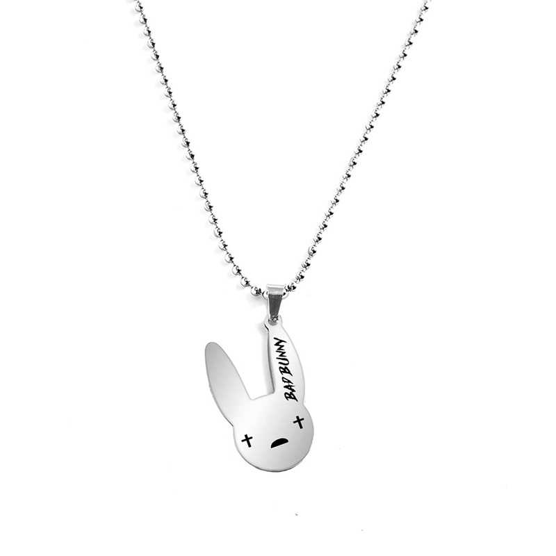 Ygt Vòng cổ Mặt Thỏ Ruffian Bằng Thép Không Gỉ Dễ Thương Dành Cho Nam Và Nữ