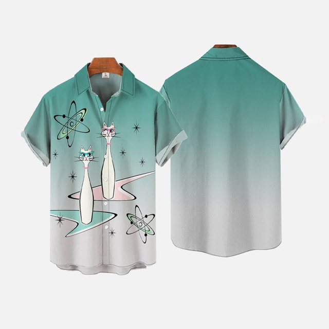 Áo Sơ Mi Ngắn Tay In Họa Tiết Hoạt Hình 3D Thời Trang Mùa Hè Cho Nam