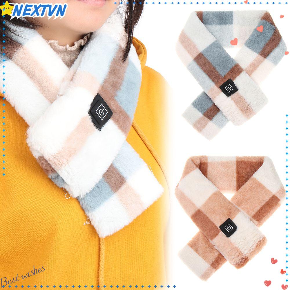 Khăn Choàng Cổ Sưởi Ấm Kiểm Soát Nhiệt Độ Thời Trang Kèm Sạc USB Tiện Dụng