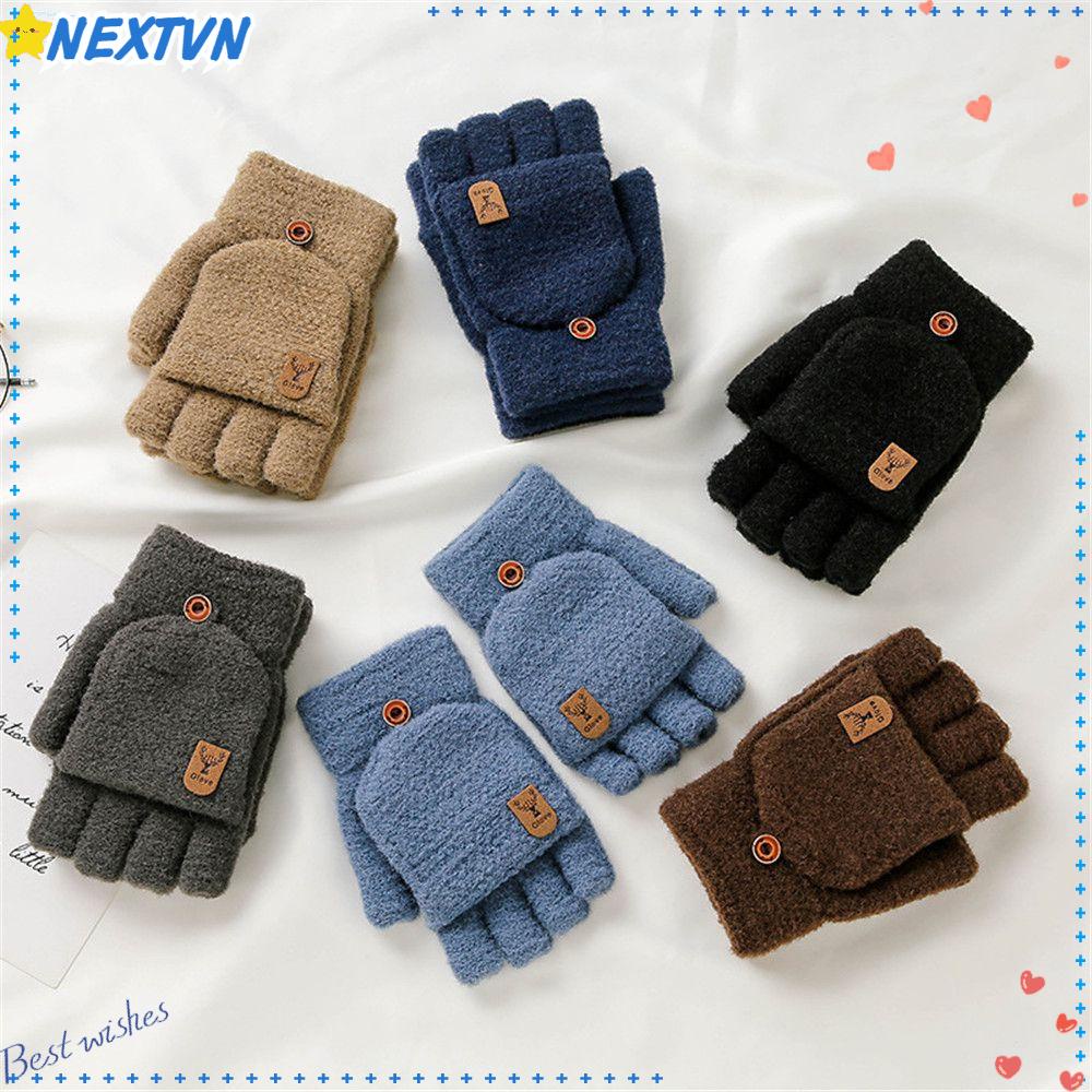 Găng Tay Hở Ngón Thời Trang Mùa Đông Ấm Áp Dành Cho Nam