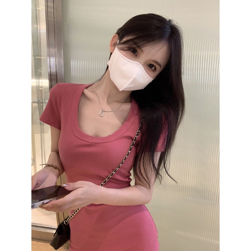 Đầm Tay Ngắn Dáng Ôm Thời Trang Quyến Rũ Cho Nữ