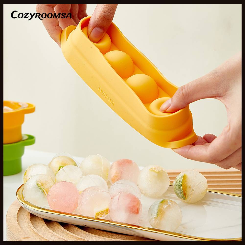 Khuôn Silicone Làm Đá 4 Ô Có Thể Tái Sử Dụng