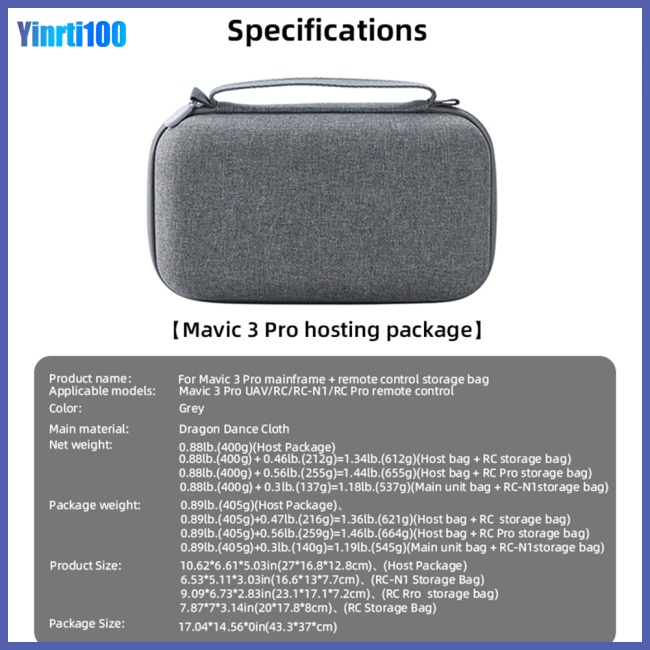 Túi Đựng Drone Dji Mavic 3 Pro Có Màn Hình Điều Khiển Từ Xa Tiện Dụng