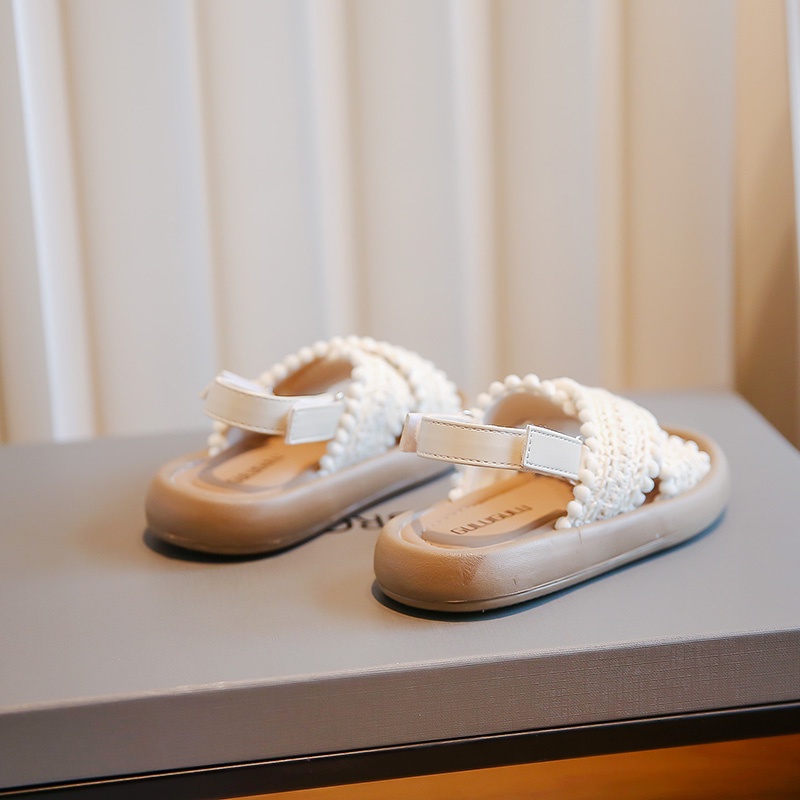 Xăng đan Công Chúa Mềm Mại Thoáng Khí Thời Trang 2023 Phong Cách Dân Tộc Pháp Cho Bé Gái