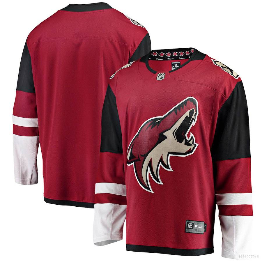 Qy NHL Arizona Coyotes Home Jersey Áo Thun Thể Thao Tay Dài Size Lớn Cho Fan Hockey