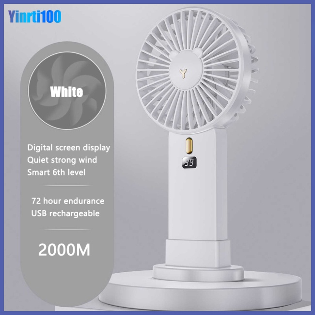 Quạt Mini Cầm Tay Màn Hình Led Sạc Usb Tiện Dụng Cho Các Hoạt Động Ngoài Trời