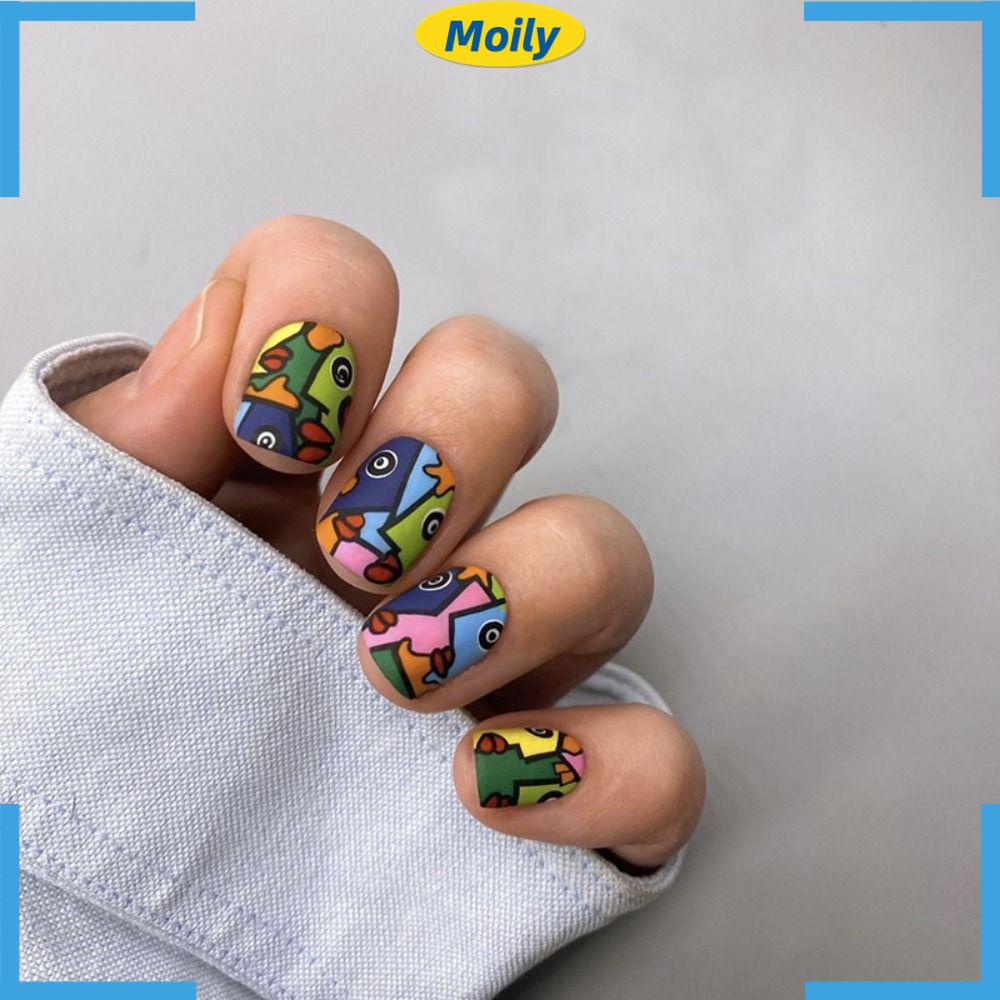 Bộ Móng Tay Giả Màu Nhám Có Thể Tháo Rời