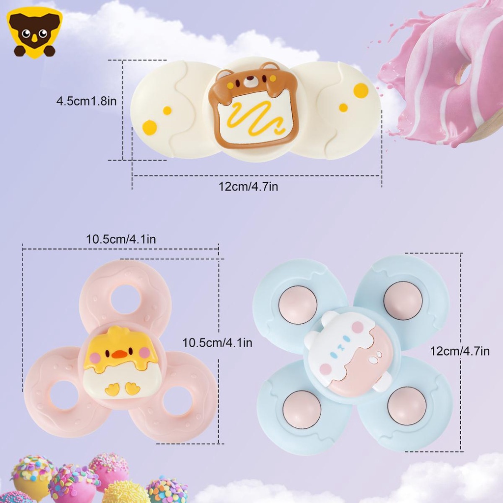 Set 3 Con Quay Đồ Chơi Spinner SHOPCYC0763 BằNg NhựA, GiúP GiảM Stress