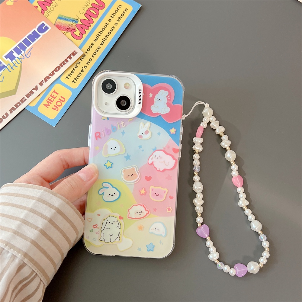 Ốp Điện Thoại TPU Mềm Trong Suốt Hai Mặt Họa Tiết Hoạt Hình Cho iPhone 14 13 12 11 Pro